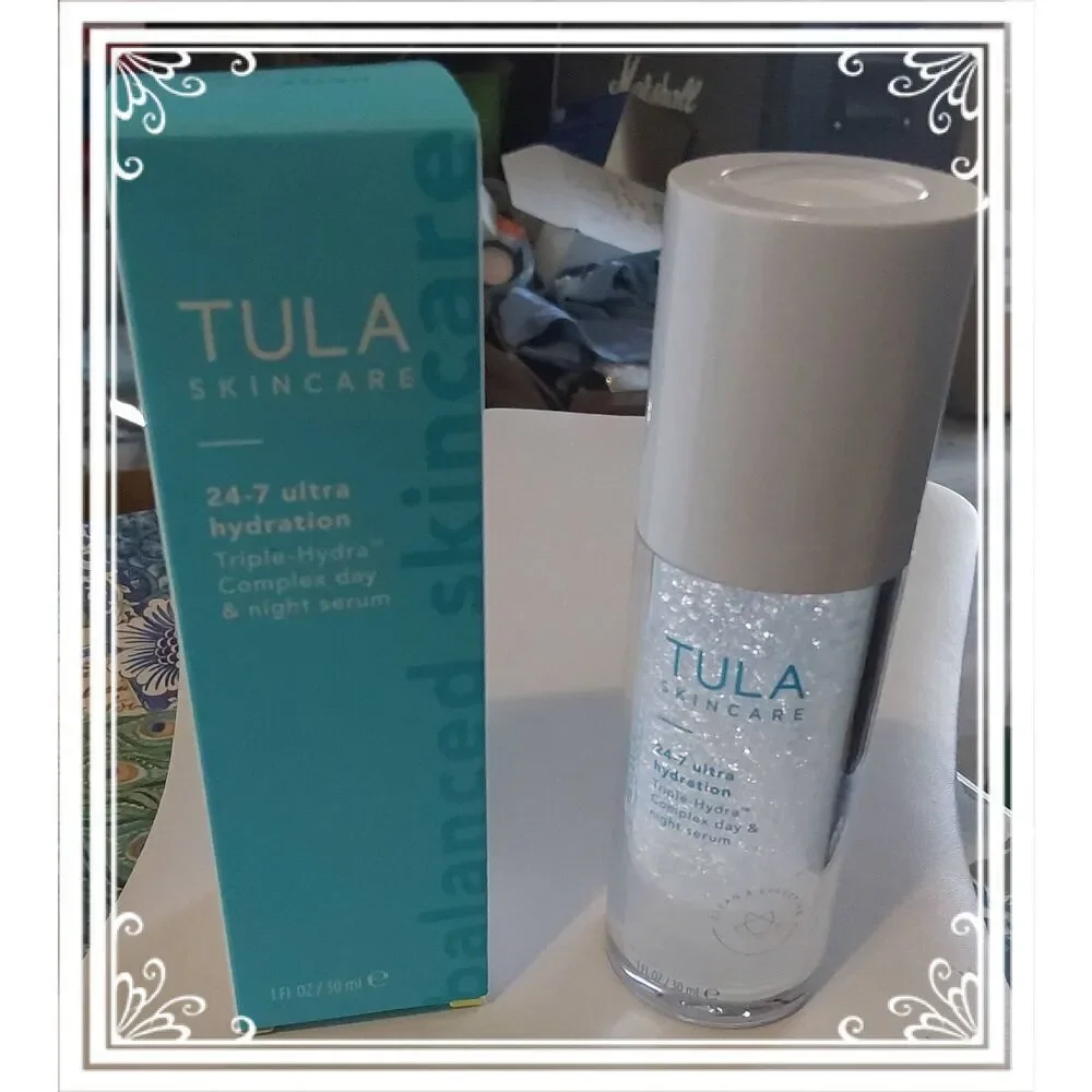 NIB~Tula Skincare Triple Hydra Complex Day & Night Serum~1 Fl. Oz.